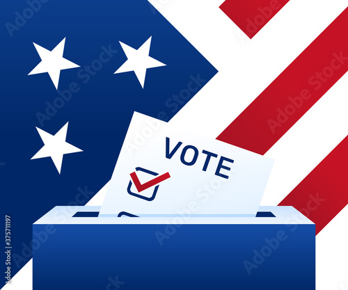 Voting concept - United States. Election day. Ballot paper. Political election campaign