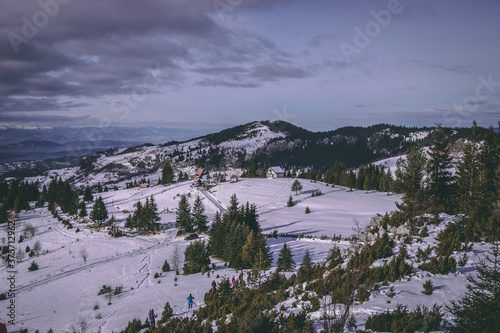 Mountains covered in snow