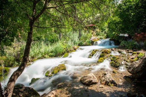 Tomara Waterfall and Visitors  National Nature Park  Gumushane  Siran District