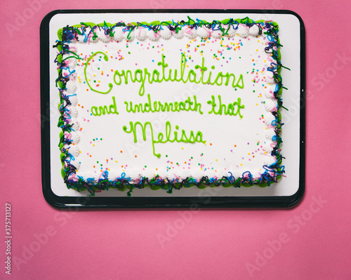 Cake: Cake With Congratulations Message Taken Too Literally photo