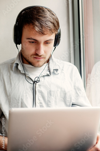 Creative male working on a laptop