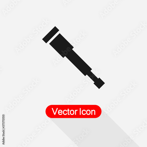 Spyglass Icon, Telescope Icon Vector Illustration Eps10
