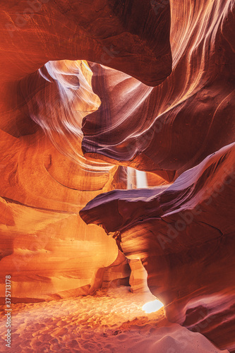 Abstract heart in sandstone at colorful antelope canyon near page arizona usa. 