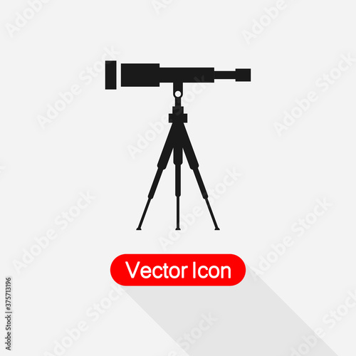 Spyglass Icon, Telescope Icon Vector Illustration Eps10