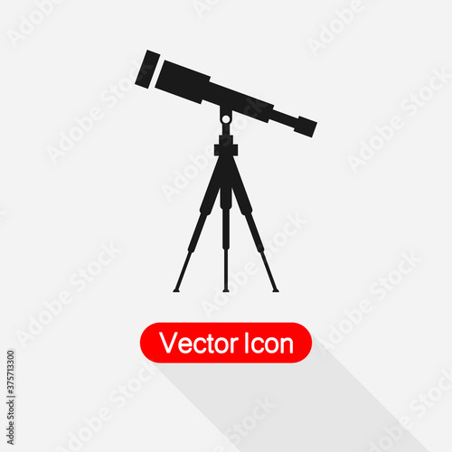 Spyglass Icon, Telescope Icon Vector Illustration Eps10