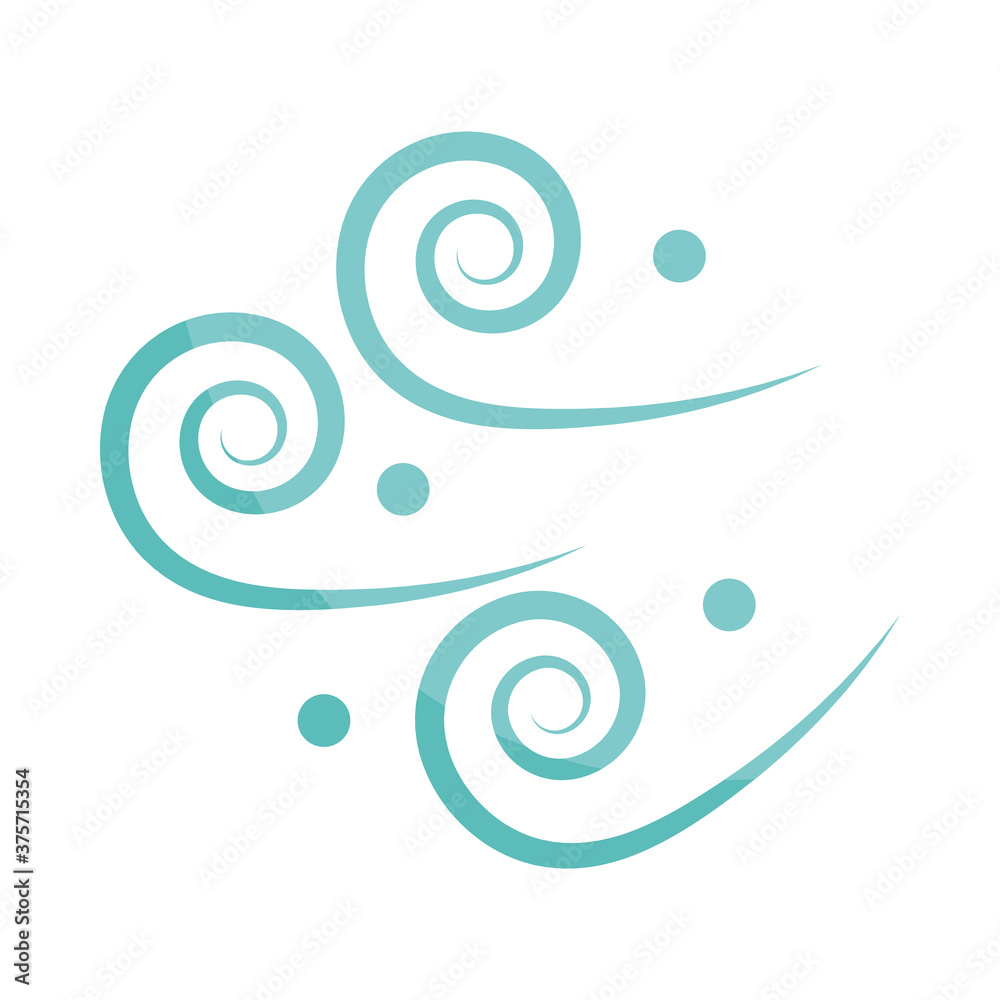 wind autumn season flat icon with shadow wind autumn season flat icon with shadow