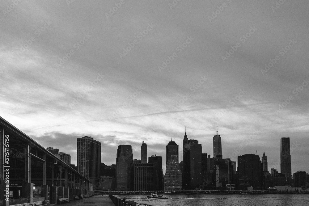 Manhattan Skyline in Black and White Manhattan Skyline in Black and White