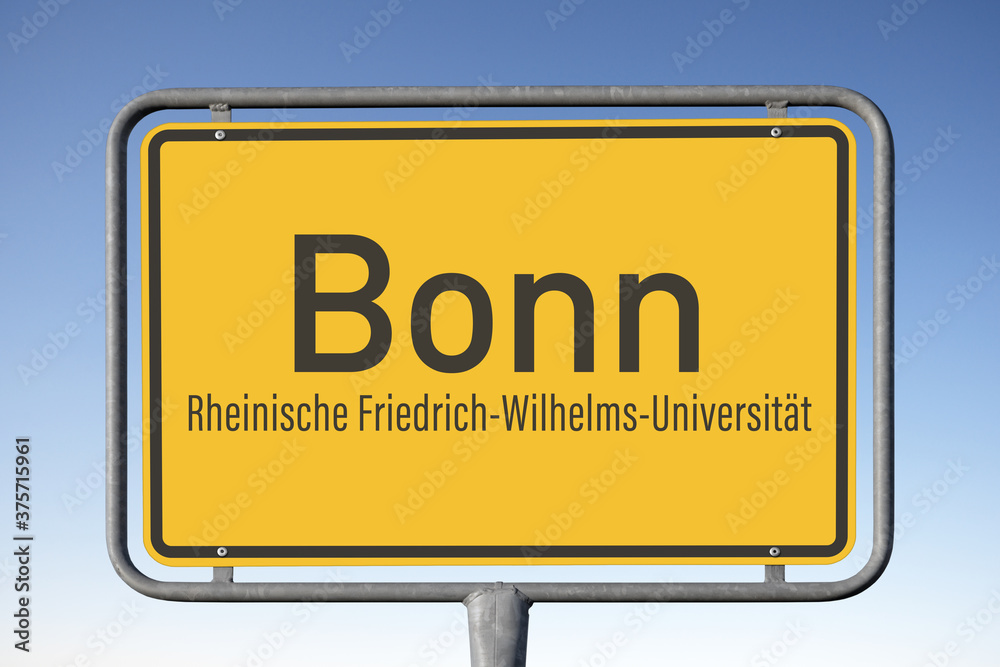Ortswerbetafel Bonn, Rheinische Friedrich-Wilhelms-Universität, (Symbolbild)