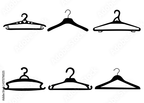 Clothes hangers in the set.