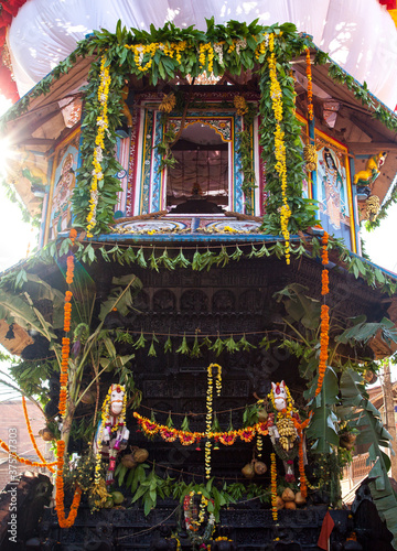 Fragment festive chariot. photo