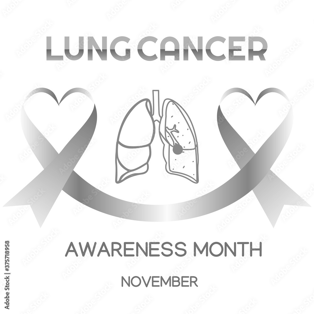 Lung cancer awareness month vector illustration Lung cancer awareness month vector illustration
