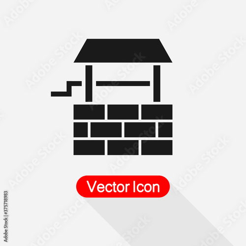 Well Icon sump icon Vector Illustration Eps10