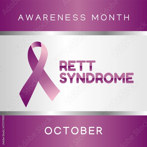 Rett syndrome awareness month vector illustration