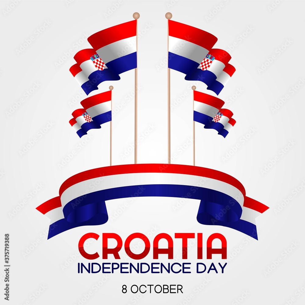 Croatia Independence Day Vector Illustration Croatia Independence Day Vector Illustration