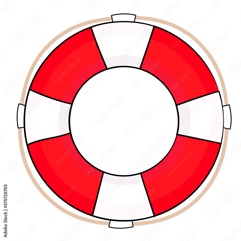A swimming circle, a lifeline. Drawing with a felt tip pen A swimming circle, a lifeline. Drawing with a felt tip pen