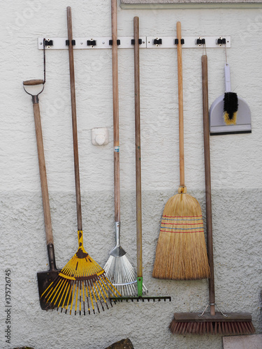 tools working hanging wall photo