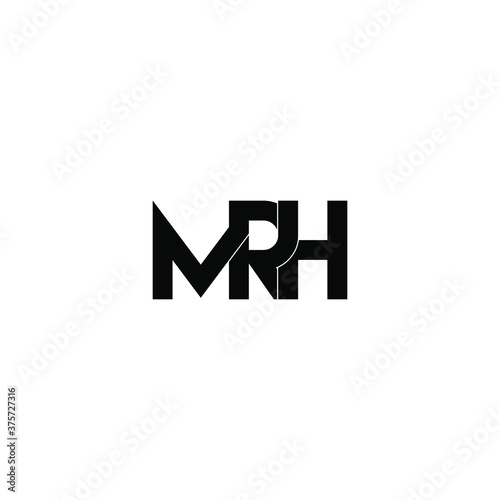 mrh letter original monogram logo design
