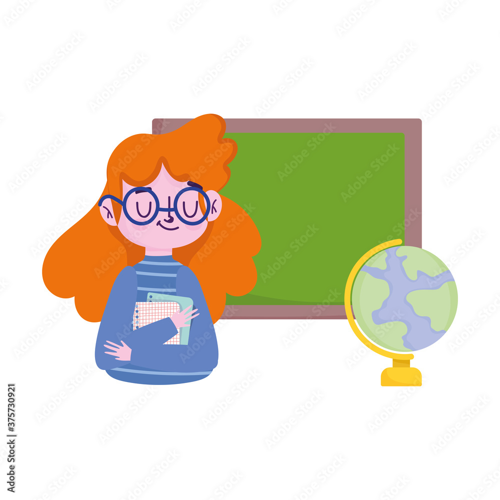 happy teachers day, teacher with map world and blackboard happy teachers day, teacher with map world and blackboard