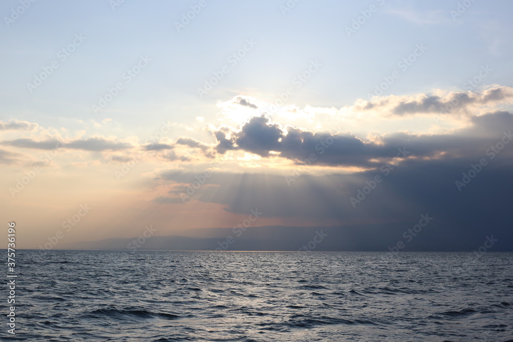 sunset over the sea sunset over the sea