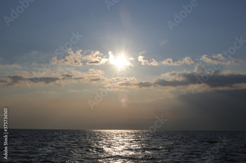 sunset over the sea
