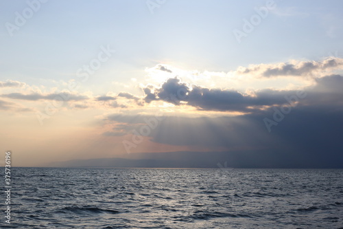 sunset over the sea
