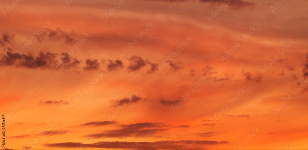 Clouds on a sunset sky background.