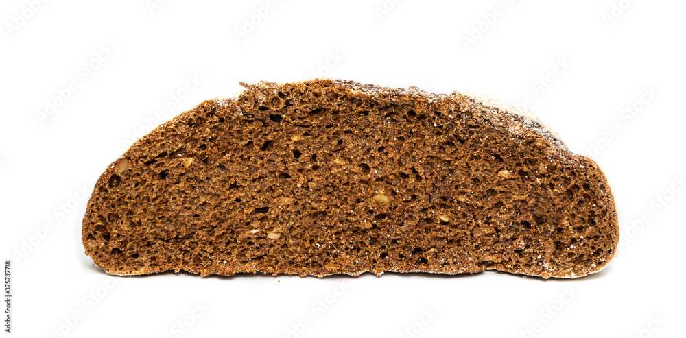 Black rye bread isolated on a white background. Black rye bread isolated on a white background.
