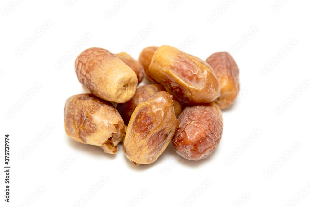 Dried dates isolated on white background. Dried dates isolated on white background.