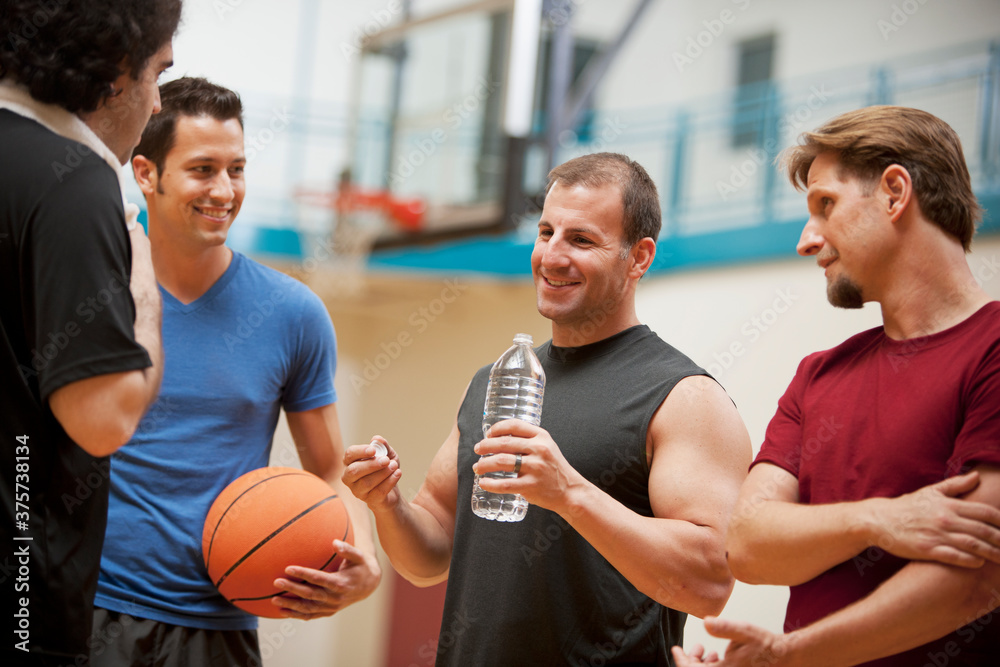 Gym: Friends Ready to Play Basketball Gym: Friends Ready to Play Basketball