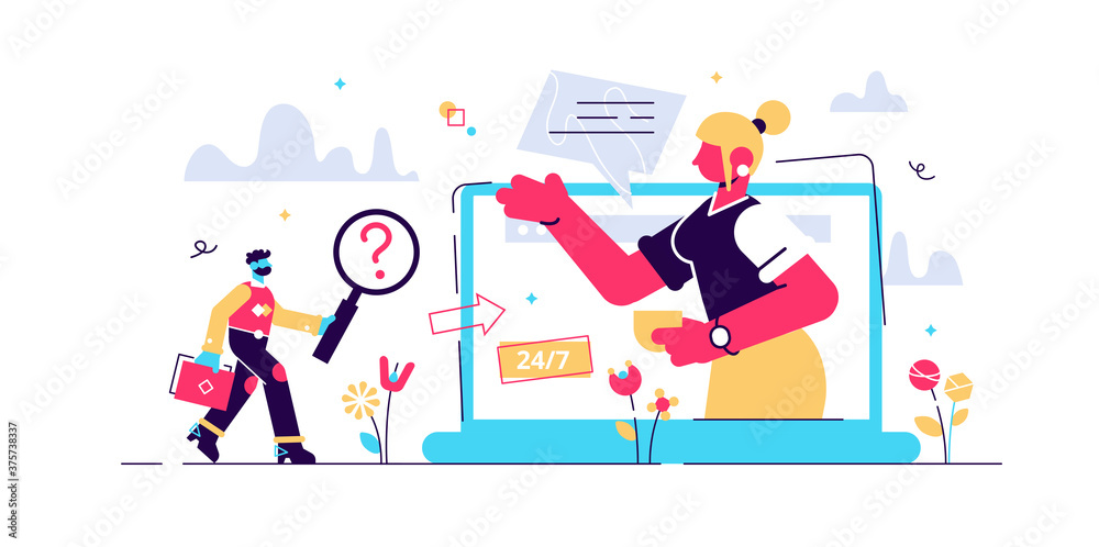 Online support vector illustration.