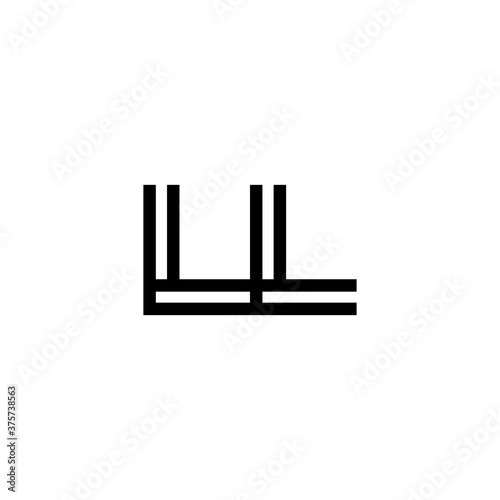 initial letter ll line stroke logo modern © liarocer