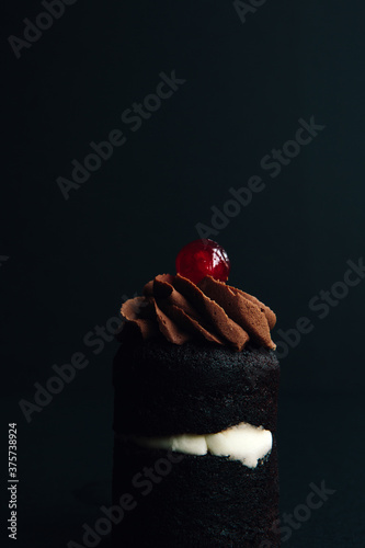 Tall Black Forest cake photo