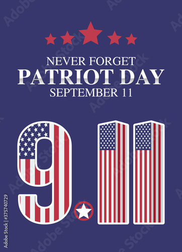 vector graphic of patriot day good for patriot day celebration. flat design. flyer design.flat illustration.