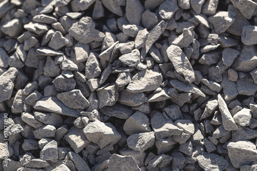 Gravel in close up, material for construction.
 photo