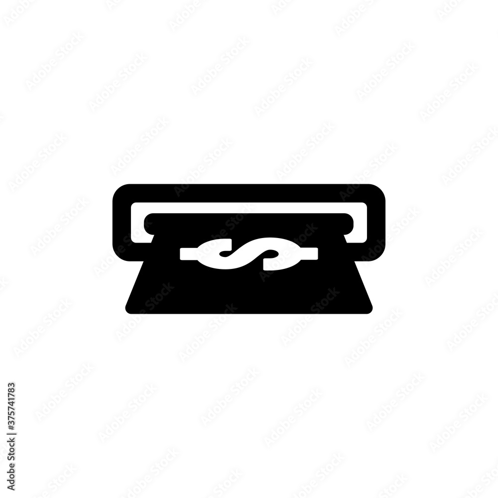 ATM icon vector on white background, simple sign and symbol. ATM icon vector on white background, simple sign and symbol.