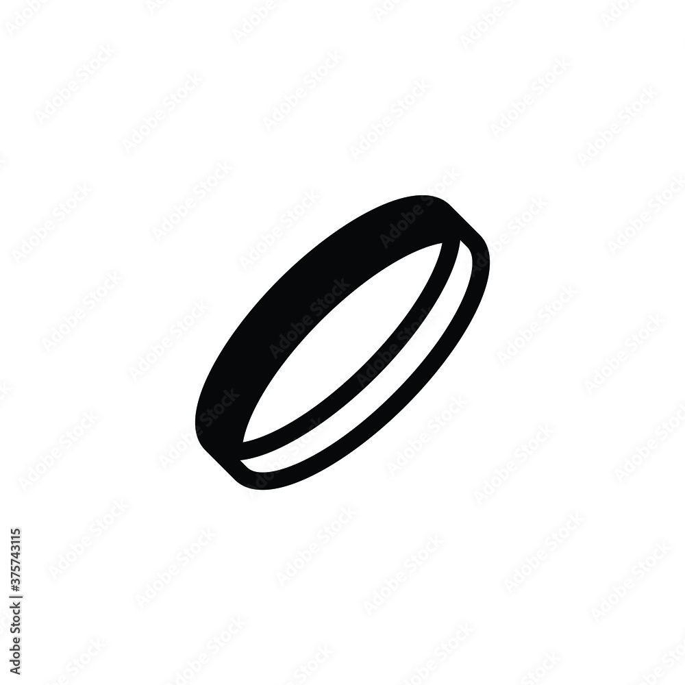 Wristband icon vector on white background, simple sign and symbol.