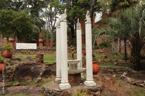 Gardens of Pittamiglio Castle with its alchemist theme