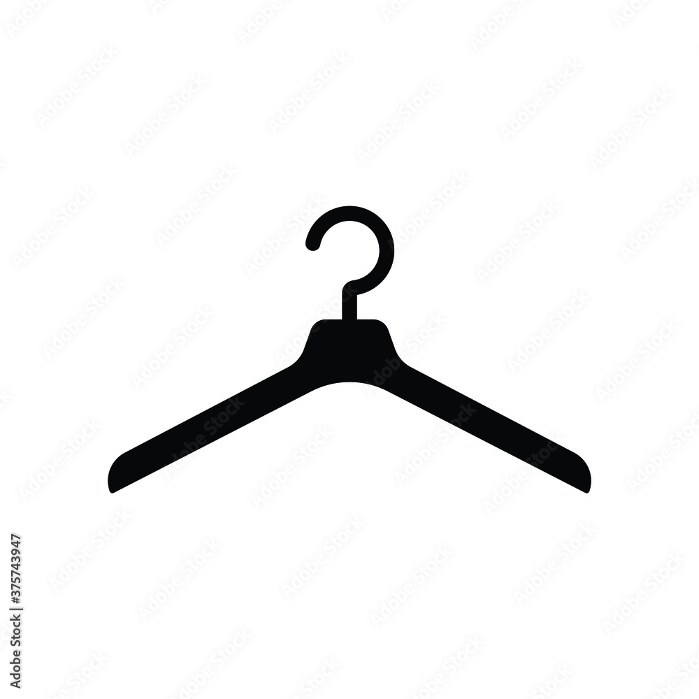 Clothes hanger icon vector on white background, simple sign and symbol. Clothes hanger icon vector on white background, simple sign and symbol.