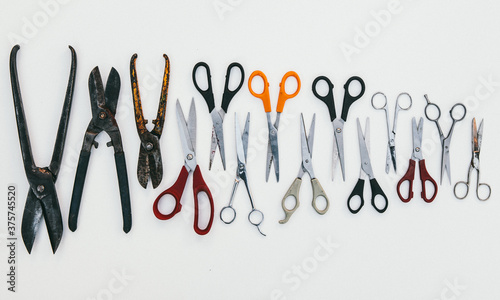 A collection of various different types of scissors