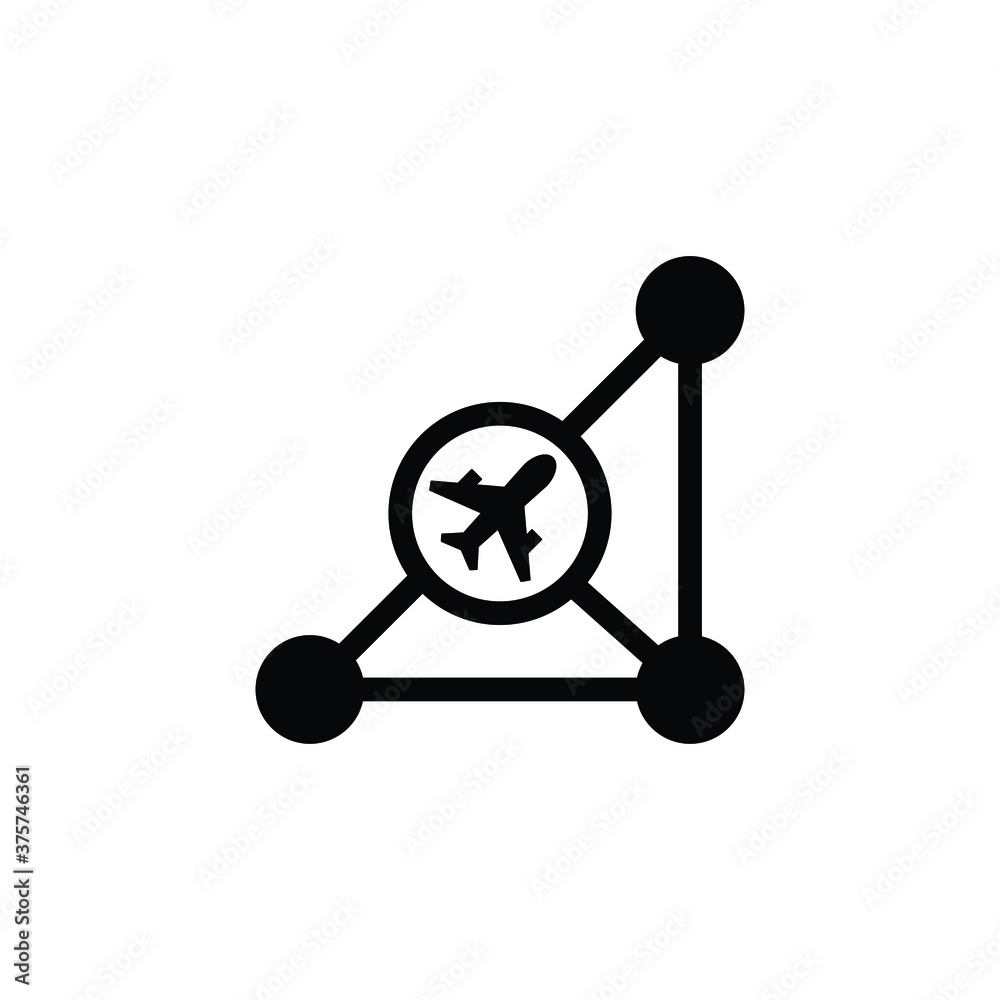 Air routs icon vector on white background, simple sign and symbol. Air routs icon vector on white background, simple sign and symbol.