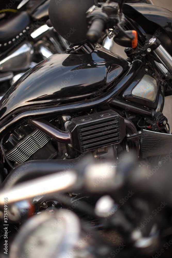 Classic motorcycle detail Classic motorcycle detail