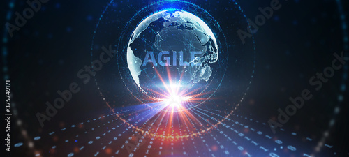 Business, Technology, Internet and network concept. Agile Software Development.