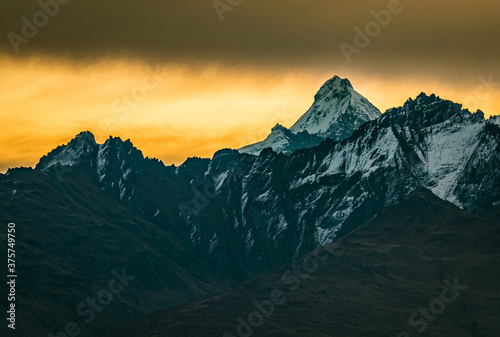 Mount Aspiring sunset New Zealand Alps