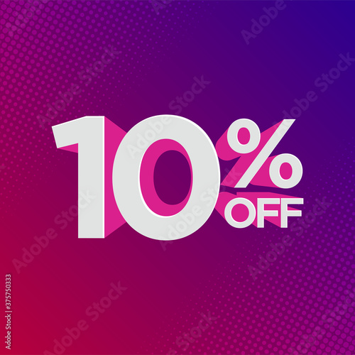 Percentage discount symbol 10% off