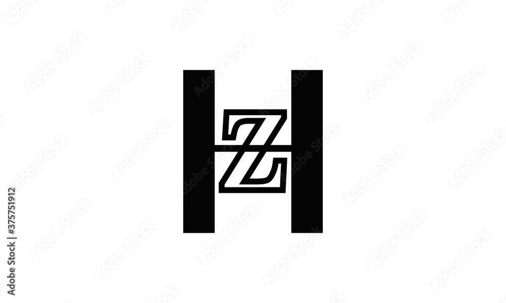 HZ alphabet vector logo HZ alphabet vector logo