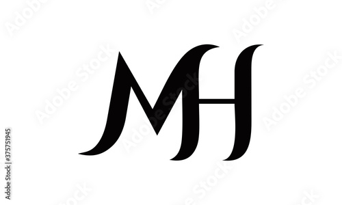 logo letter MH