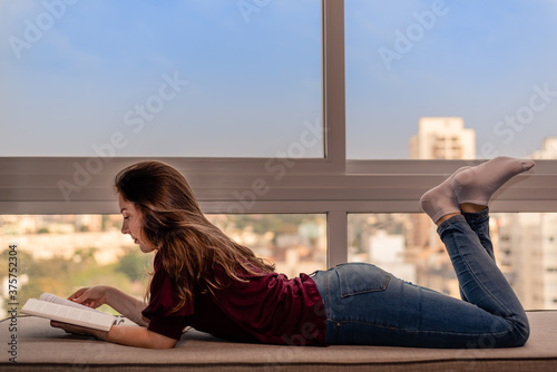 Woman reading a book