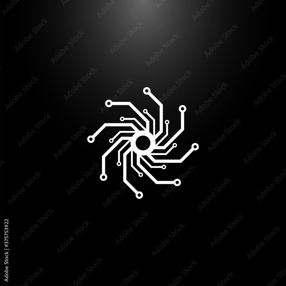 Fototapeta premium technology connection logo template isolated