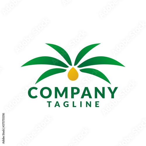 creative elegant palm oil logo