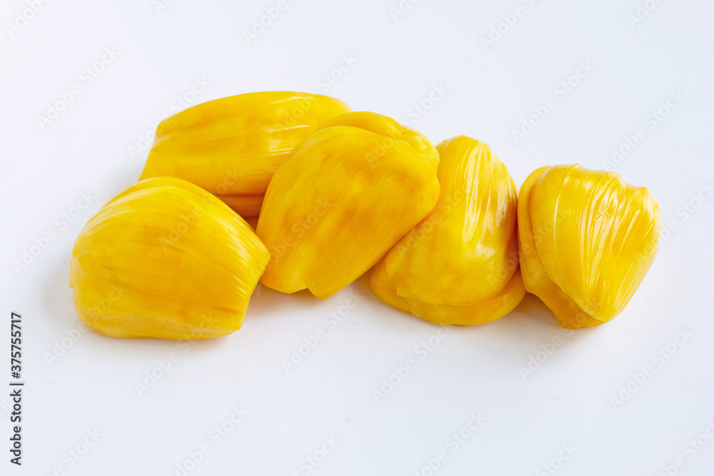 Ripe Jackfruit isolated on white background. Ripe Jackfruit isolated on white background.